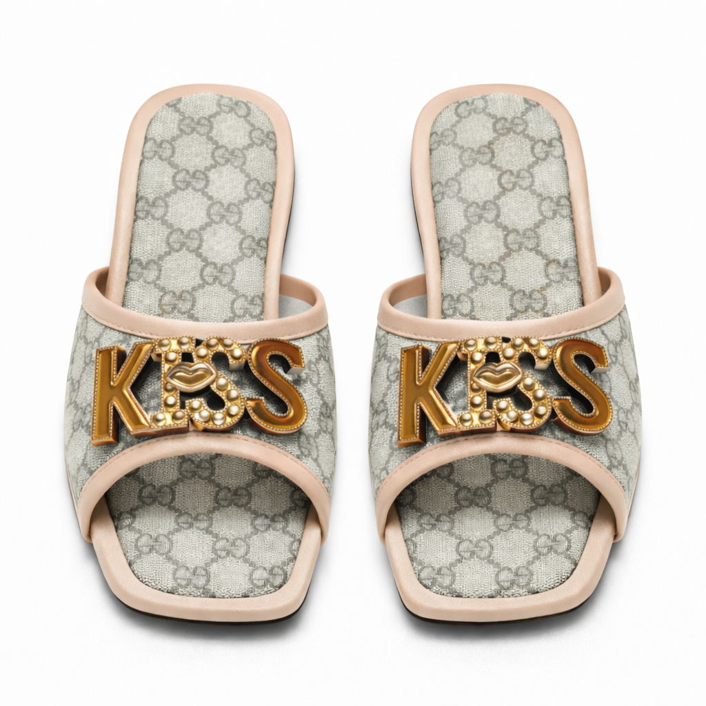 Women Elegant Logo Slide Sandals